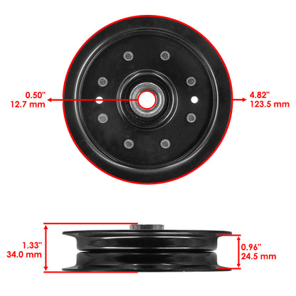 Deck Idler Pulley Replacement for Hustler TrimStar Flat Deck (36–60 in) (2000–2018)