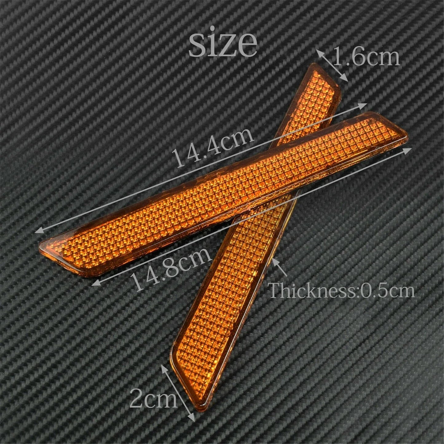 Orange Reflector Saddle Bag Latch Cover for Harley Touring Road King Glide (2009-2023)