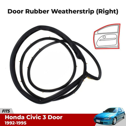 Door Rubber Seal Weatherstrip Right Fits Honda Civic EG 3D Hatchback 1992-95 D06