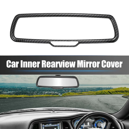 Rearview Mirror Cover ABS Black Carbon Fiber for Dodge