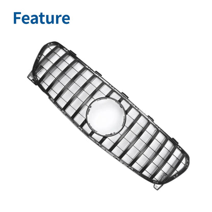 Front Upper Bumper Grille for Mercedes-Benz GLA Class X156 2017-2019 Black
