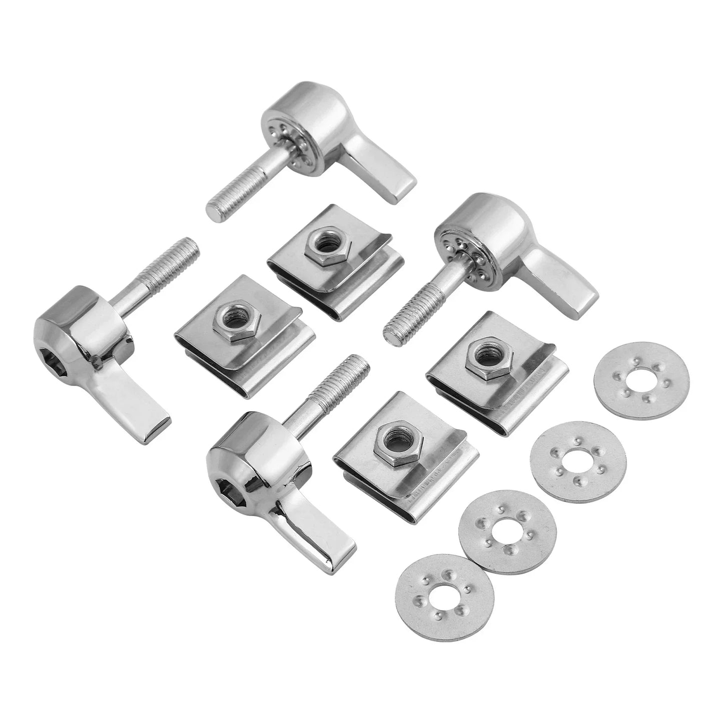 Chrome Saddlebag Lock Mounting Screws for Harley Road Glide (1993-2024)