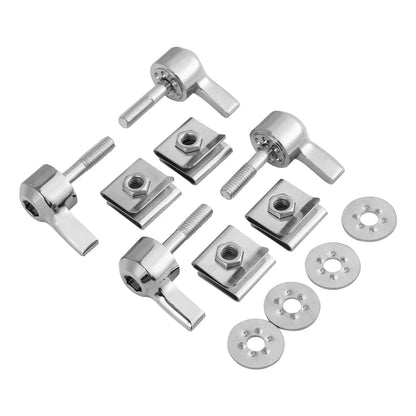 Chrome Saddlebag Lock Mounting Screws for Harley Road Glide (1993-2024)