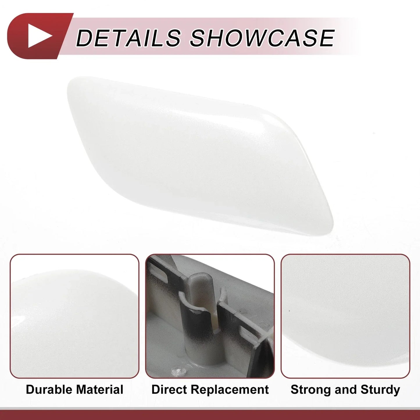 Front Right Washer Nozzle Cover for Lexus LX570 (2008-2011) - White 1 x Cap