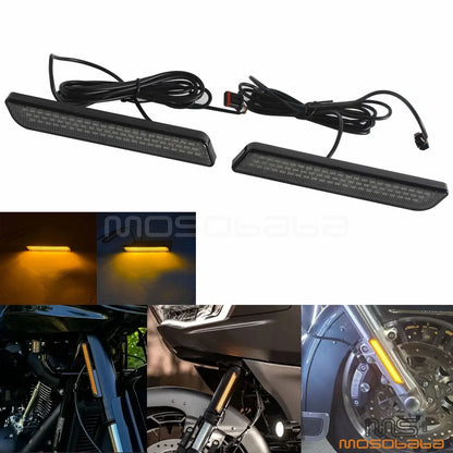 Front Fork Turn Signal Lights for Harley Road Glide FLTRX (2024-2025)