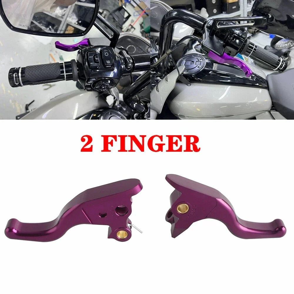 Purple Hand Brake Clutch Levers for Harley Electra Glide (2009-2023)
