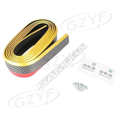 Carbon Fiber Splitter Body Spoiler Rubber w/3M Adhesive for Front & Rear