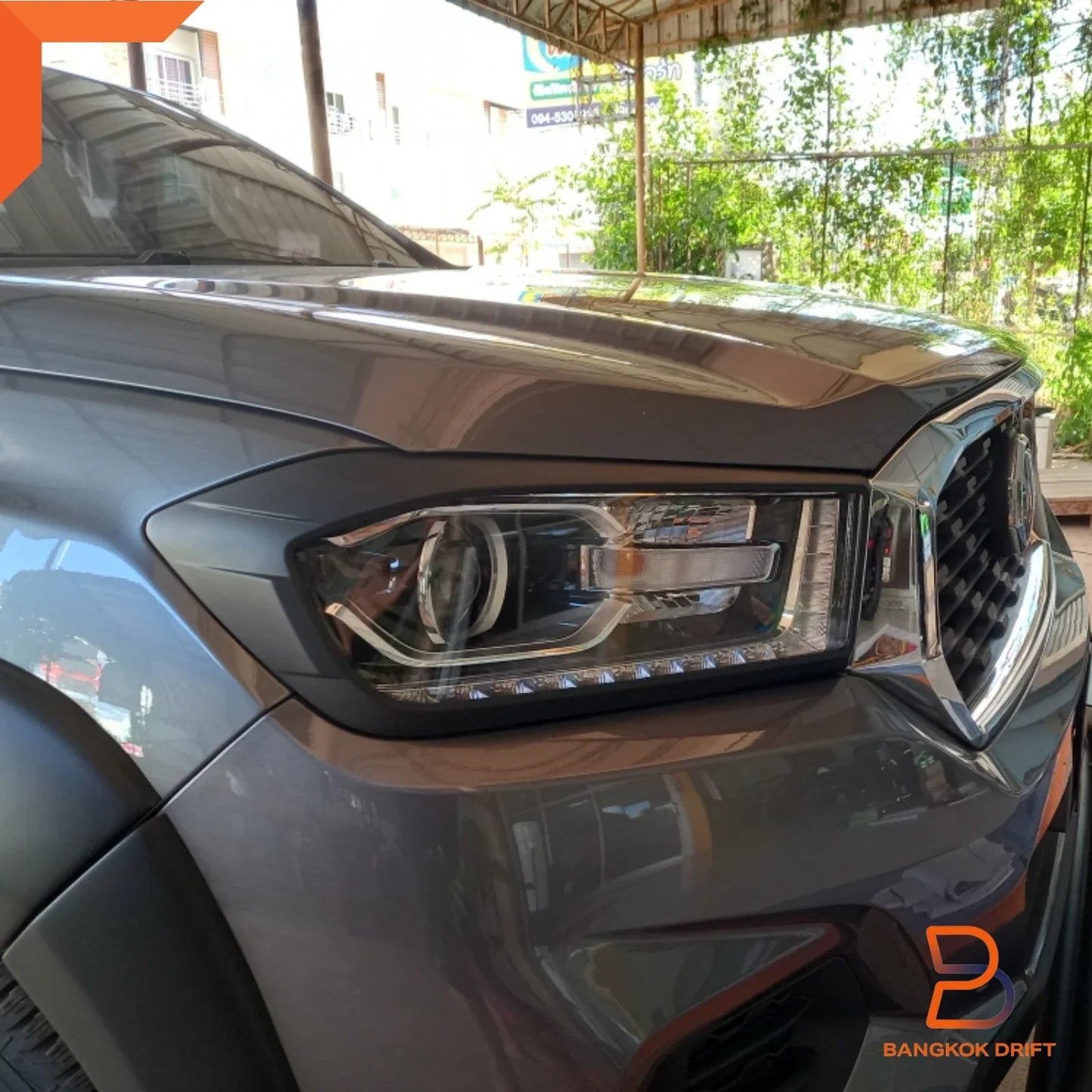 Matte Black Headlight Taillight Cover Trim for LDV T60 Pro, MG Extender (2019-2022)