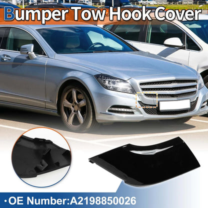 Car Bumper Tow Hook Cover for Mercedes-Benz CLS550 (2012-2018) Black