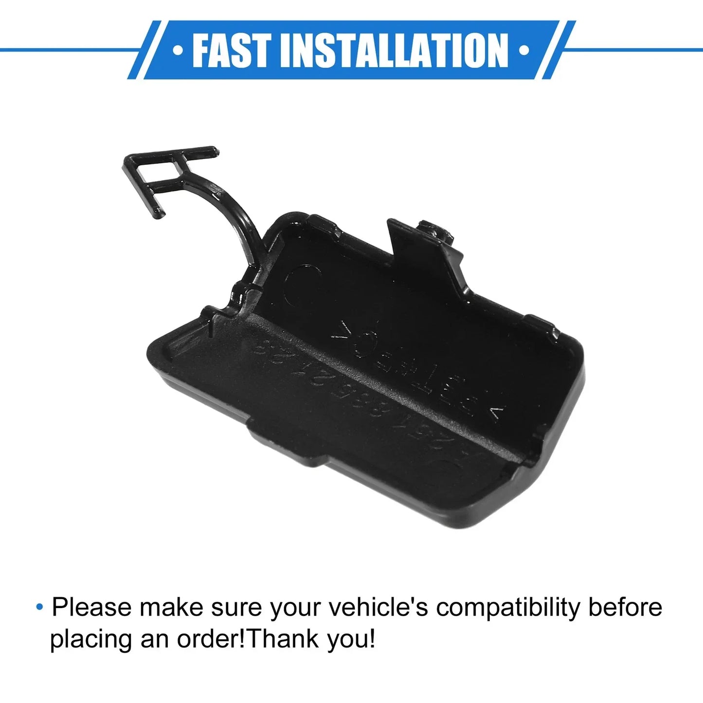 Rear Bumper Tow Hook Eye Hole Cap for Mercedes-Benz R320 (2007-2009) Black