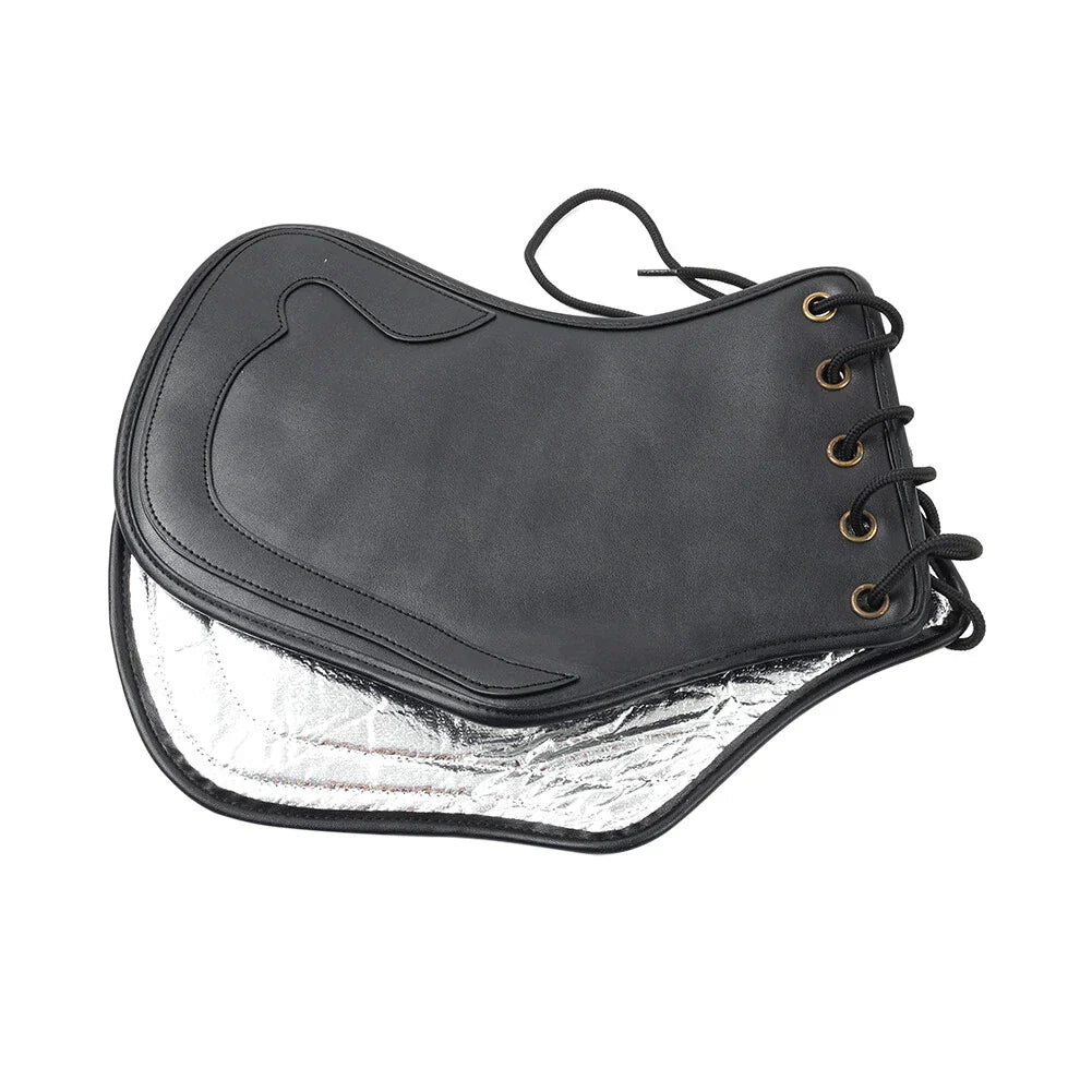 Leather Heat Saddle Shield Deflector for Honda & Harley Motorcycles