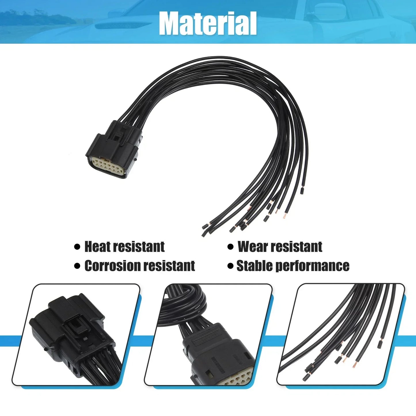 2 x Halogen Headlight Wire Harness Connectors for Dodge Charger (2011-2023)
