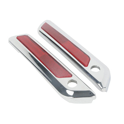 Black/Chrome Saddlebag Latches Covers for Harley Touring (2014-2023)