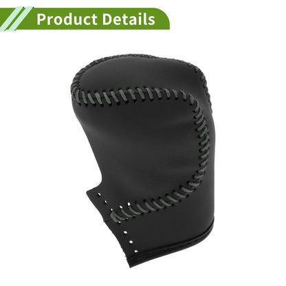 Car Gear Shift Knob Cover 1 x Black Grey Faux Leather for Honda Civic (2022-2024)