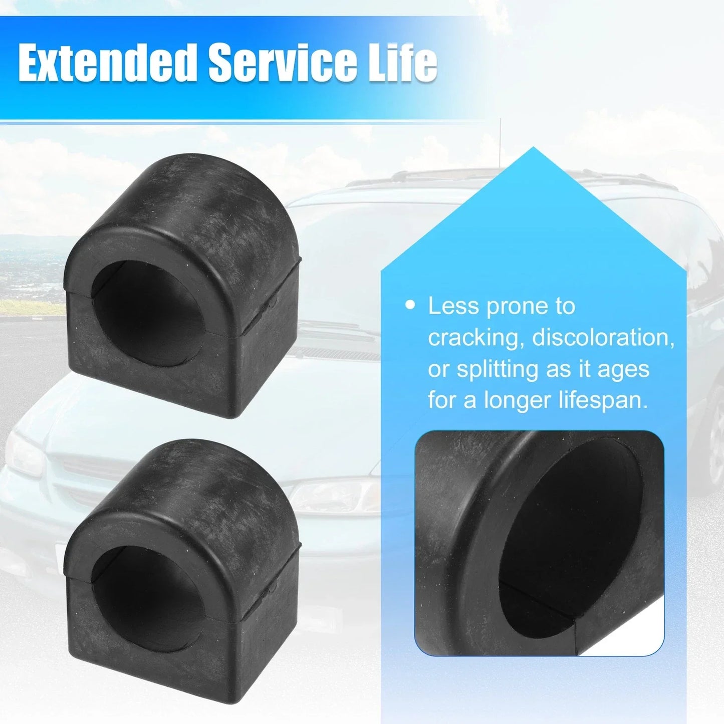 2 x Car Suspension Stabilizer Bar Bushings for Mercedes-Benz (A1663231465)