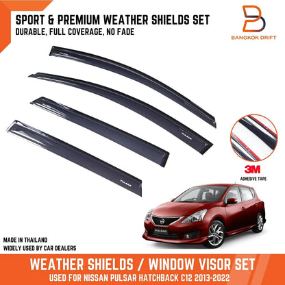 Weather Shield Window Visor Rain Guard for Nissan Pulsar C12 (2013-2022)
