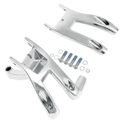 Chrome Driver Footboard & Bracket for Harley Softail Deluxe (2018-2025)