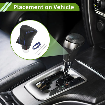 Car Gear Shift Knob Cover for Lexus ES300h 2018-2023 Pebbled Black Blue