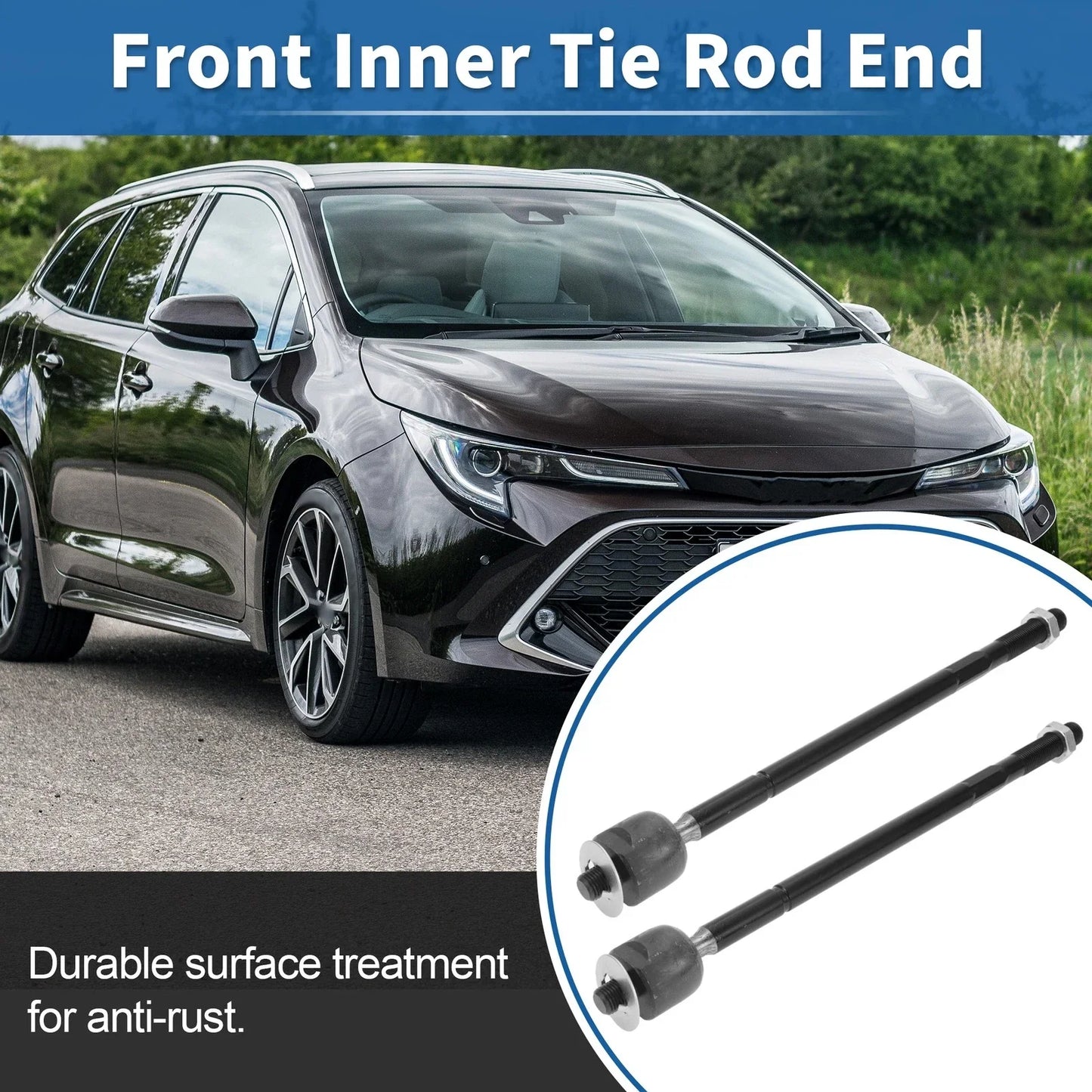 2 x Front Inner Tie Rod End Links for Toyota Camry (1992-2001)