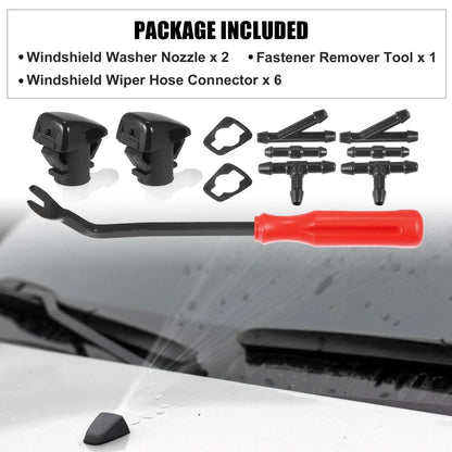 11pcs Front Windshield Washer Nozzle Kit for Dodge Durango (2011-2019)