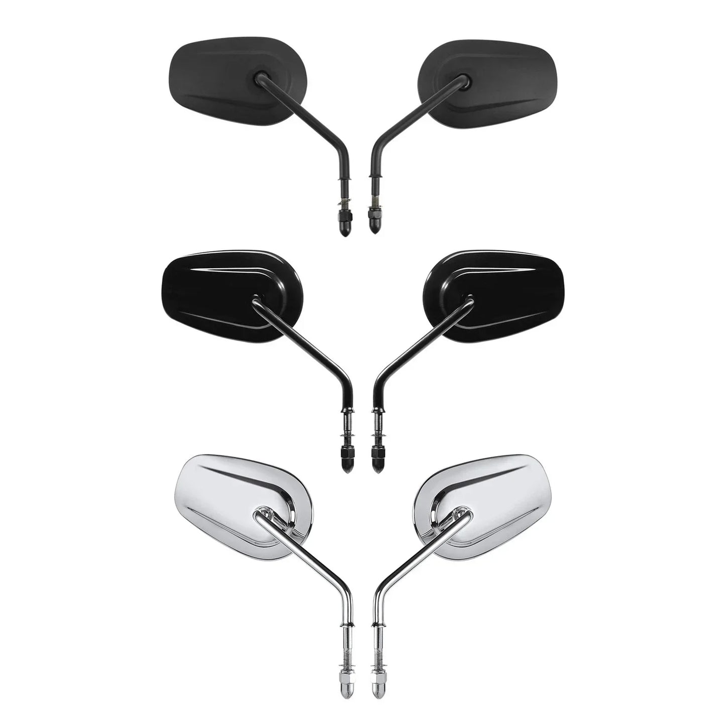 Chrome Rearview Mirrors for Harley Softail Touring Street Glide (2006-2023)