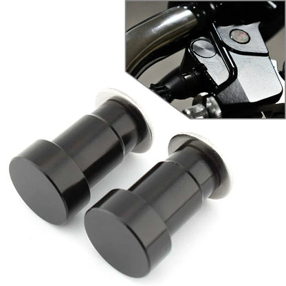 CNC Aluminum Black Mirror Hole Caps Covers for Thruxton