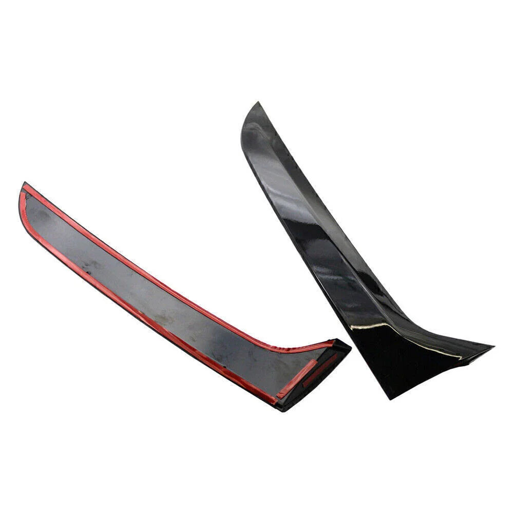Rear Window Side Spoiler Canard Trim for VW Tiguan 2007-2016 BLACK
