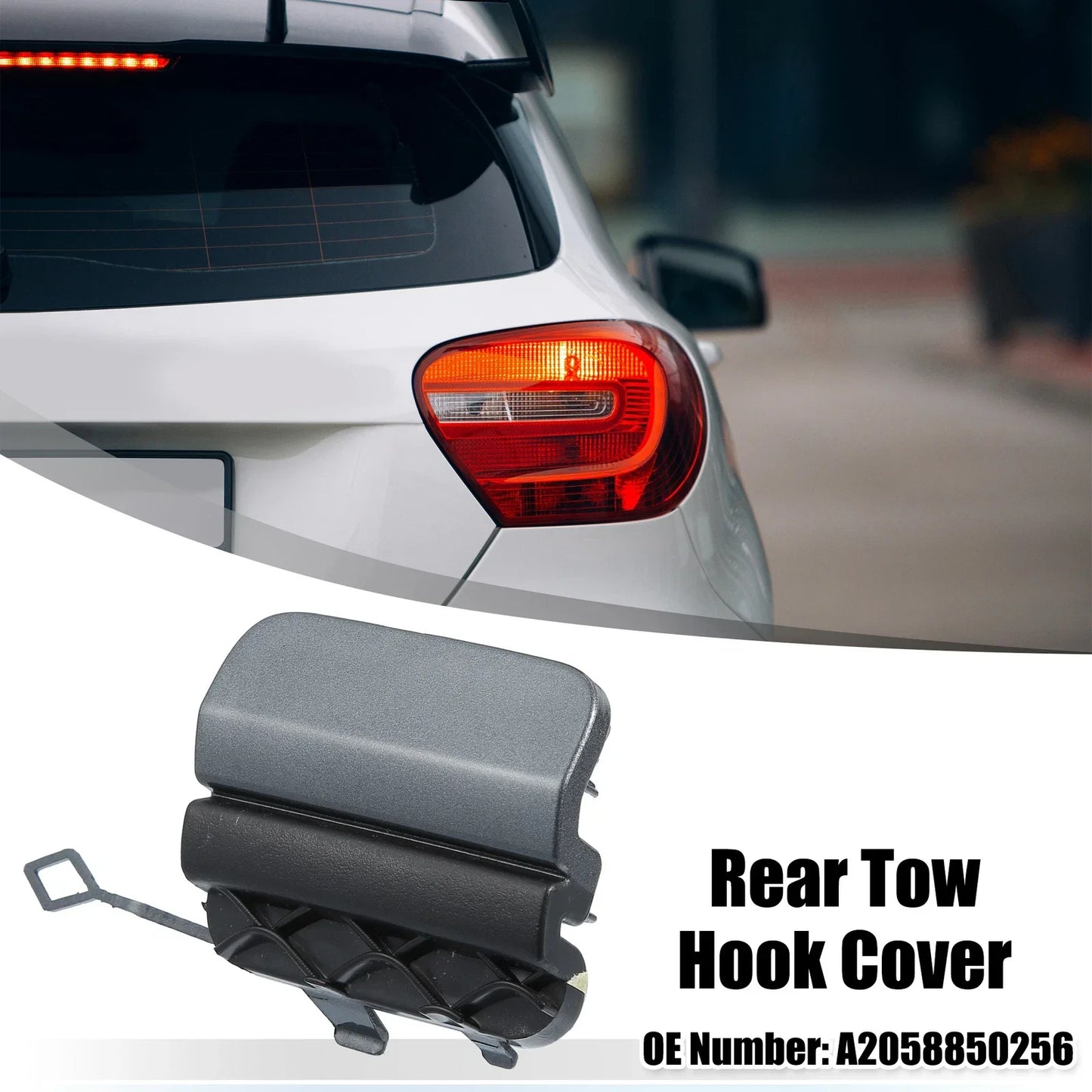 Rear Bumper Tow Hook Eye Hole Cover for Mercedes-Benz W205 (2015-2020)