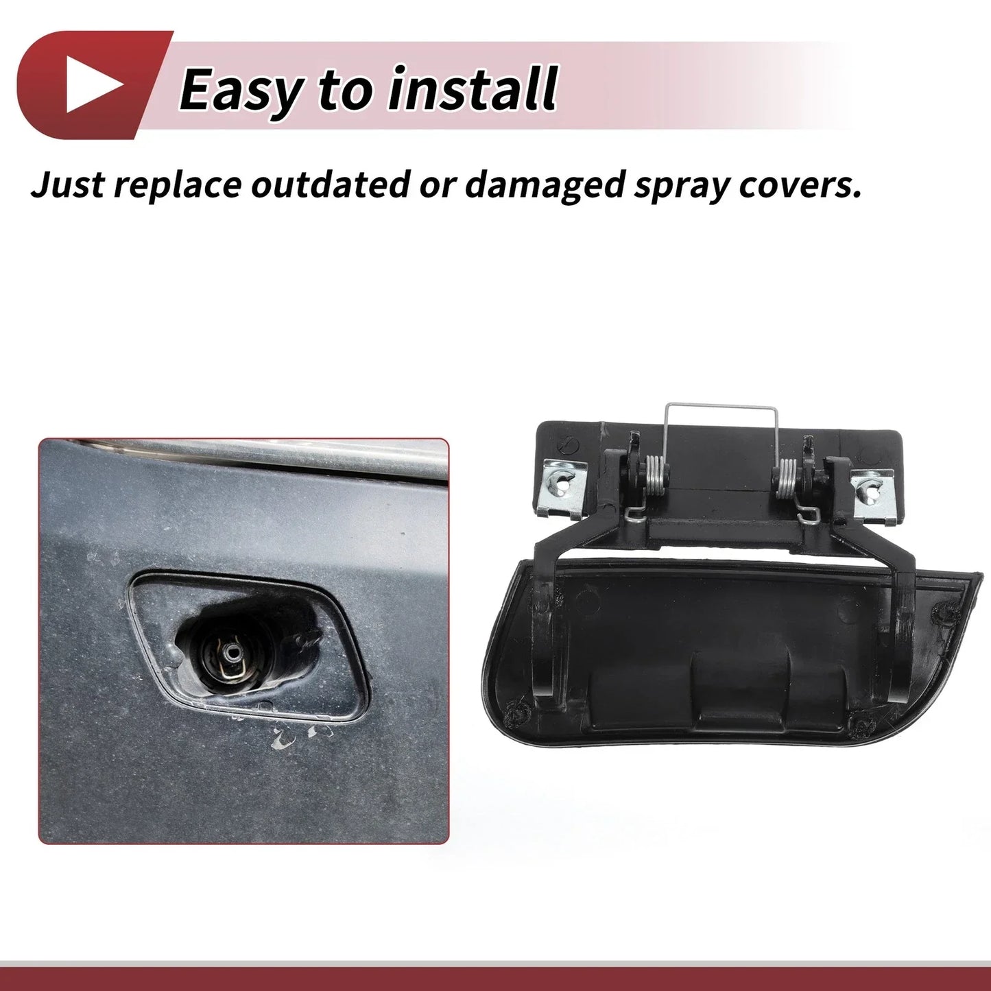 Front Right Side Bumper Headlight Washer Nozzle Cover for Mercedes-Benz S500