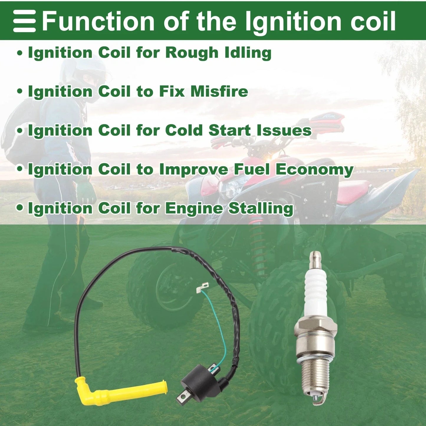 Ignition Coil for Honda Rincon 650 TRX650FA 4x4 (2003-2005) 1 x Set