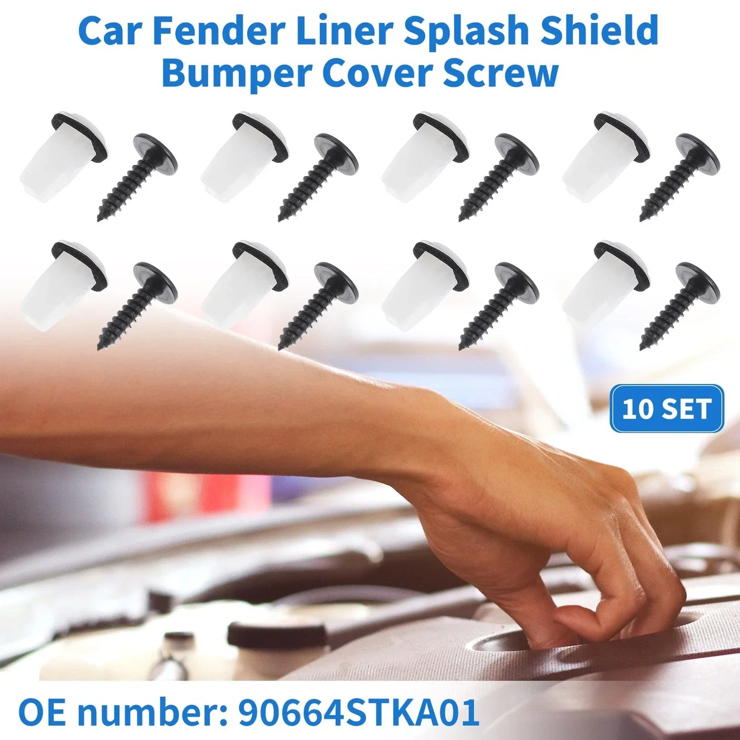 Fender Liner Splash Shield Bumper Cover Screw Kit for Honda Accord (2003-2007)