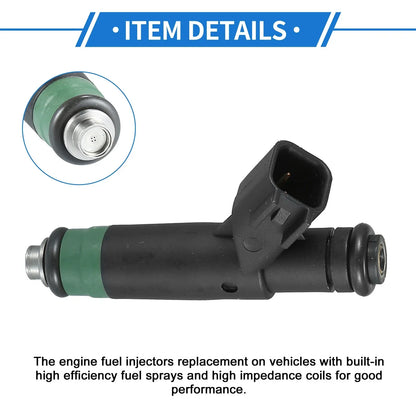 Fuel Injector 8 x No.53032704AB for Dodge Ram 1500 (2004-2007) 4.7L Black