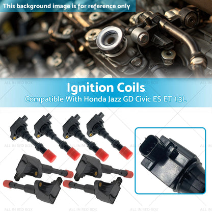 8 x Ignition Coils 3 Pins for Honda Jazz GD GE2 GE3 Civic ES ET (2001-2005)