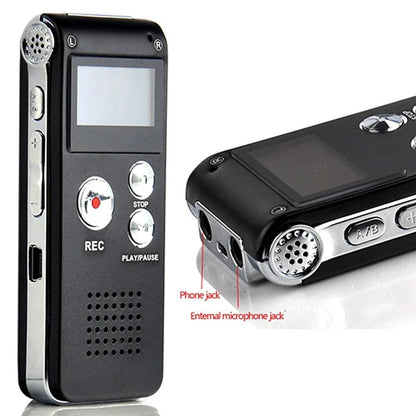 8GB Digital Audio Voice Recorder for Black (No Year Specified)