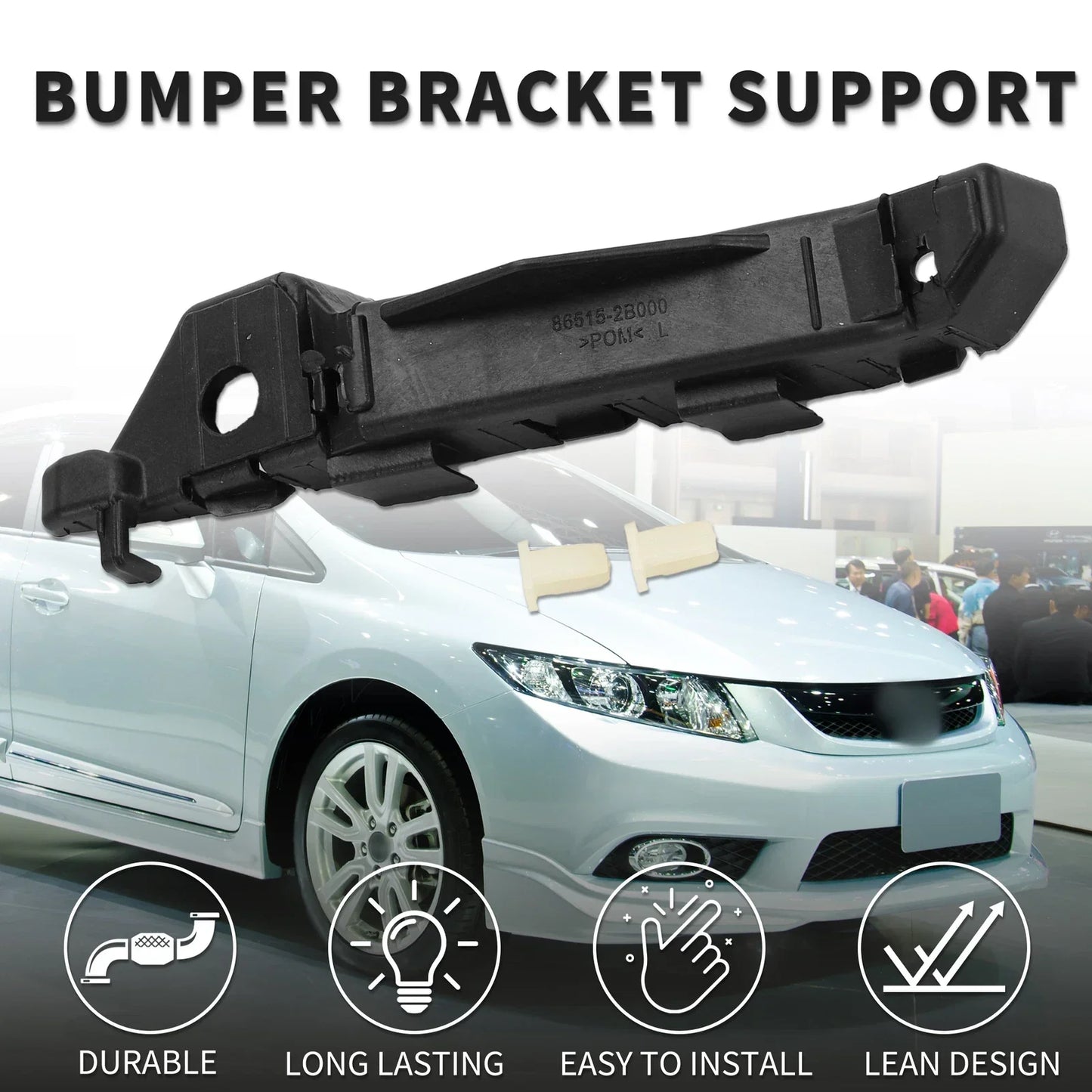 Left Front Bumper Retainer Bracket for Hyundai Santa Fe (2007-2009)