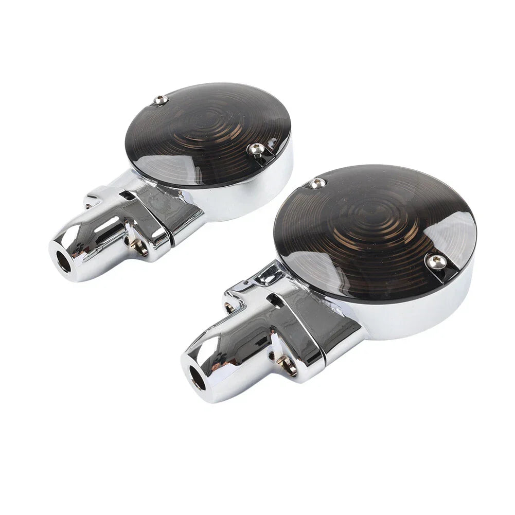 Smoke Lens Front Flat Turn Signal Housing for Harley Fat Boy Heritage Softail
