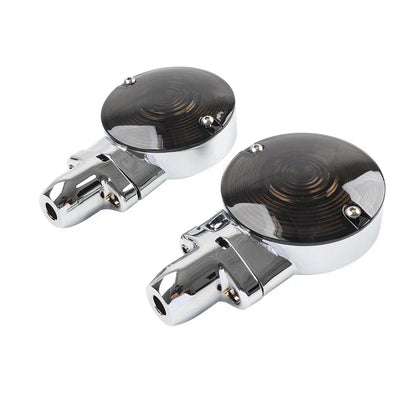 Smoke Lens Front Flat Turn Signal Housing for Harley Fat Boy Heritage Softail