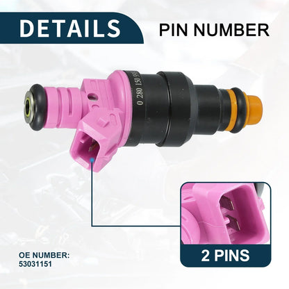 Fuel Injector 3.9L for Dodge Ram 1500 (1997-2001) - 6 x Pink Injectors