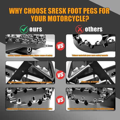 Wide Foot Pegs MX Style Floorboard for Harley Touring Sportster Softail Dyna