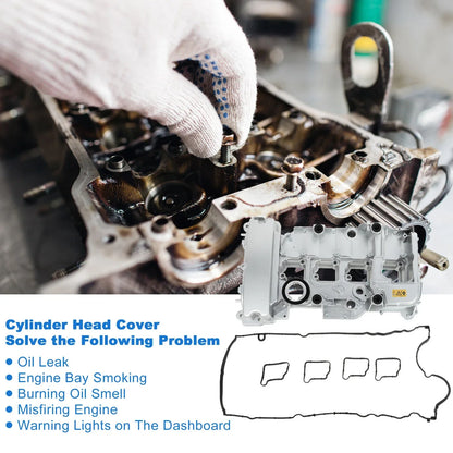 Front Engine Valve Cover w/ Gasket for Mercedes-Benz C 250 2012-2015