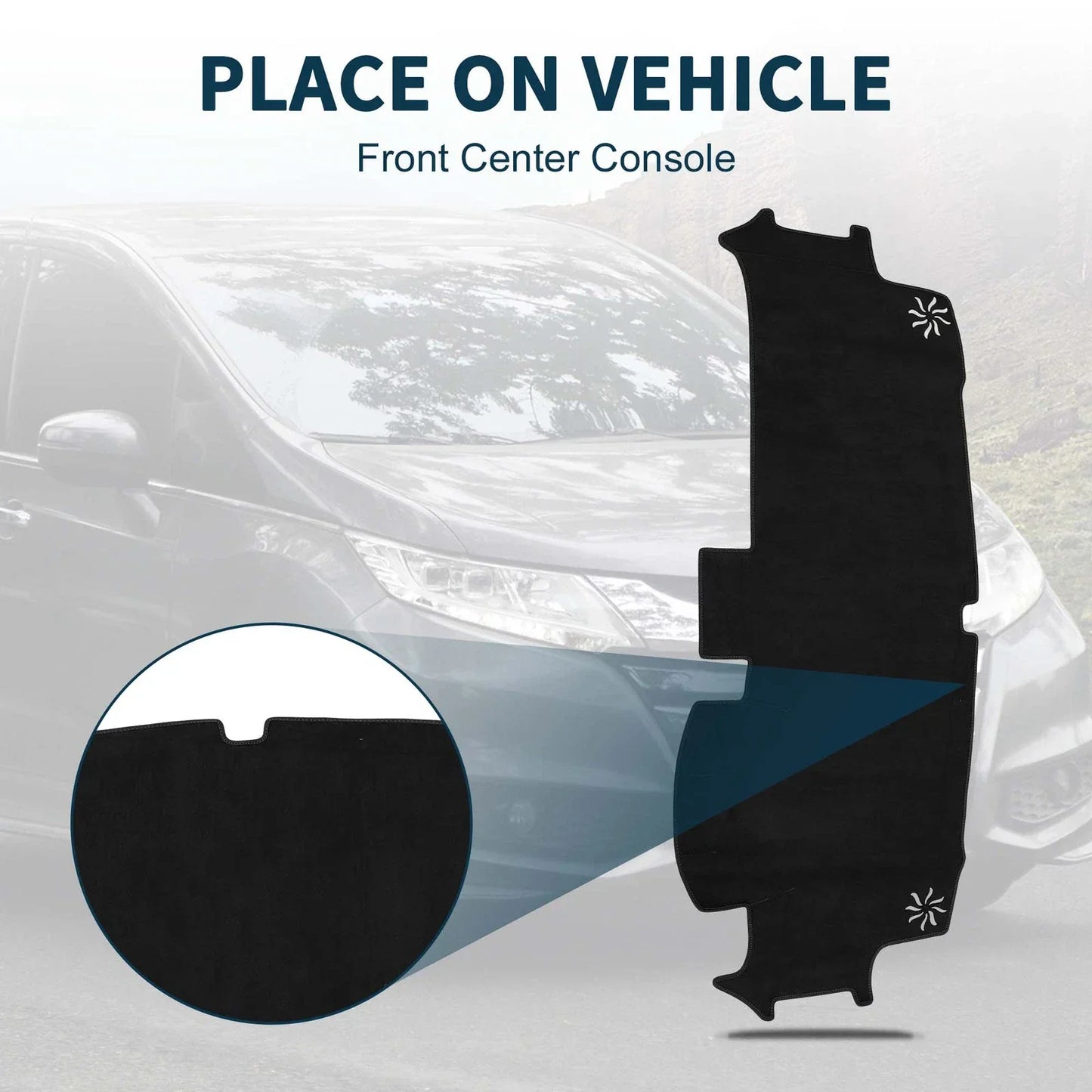 Dashboard Cover Mat for Honda STEPWGN AIR SPADA (2022-2023) Black Protector