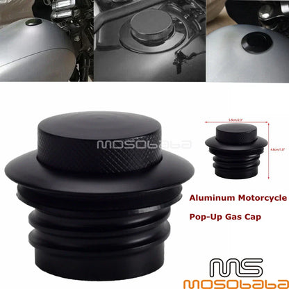 Pop Up Gas Tank Cap for Harley Street Electra Road Glide Tri Glide Ultra (2008-2017)