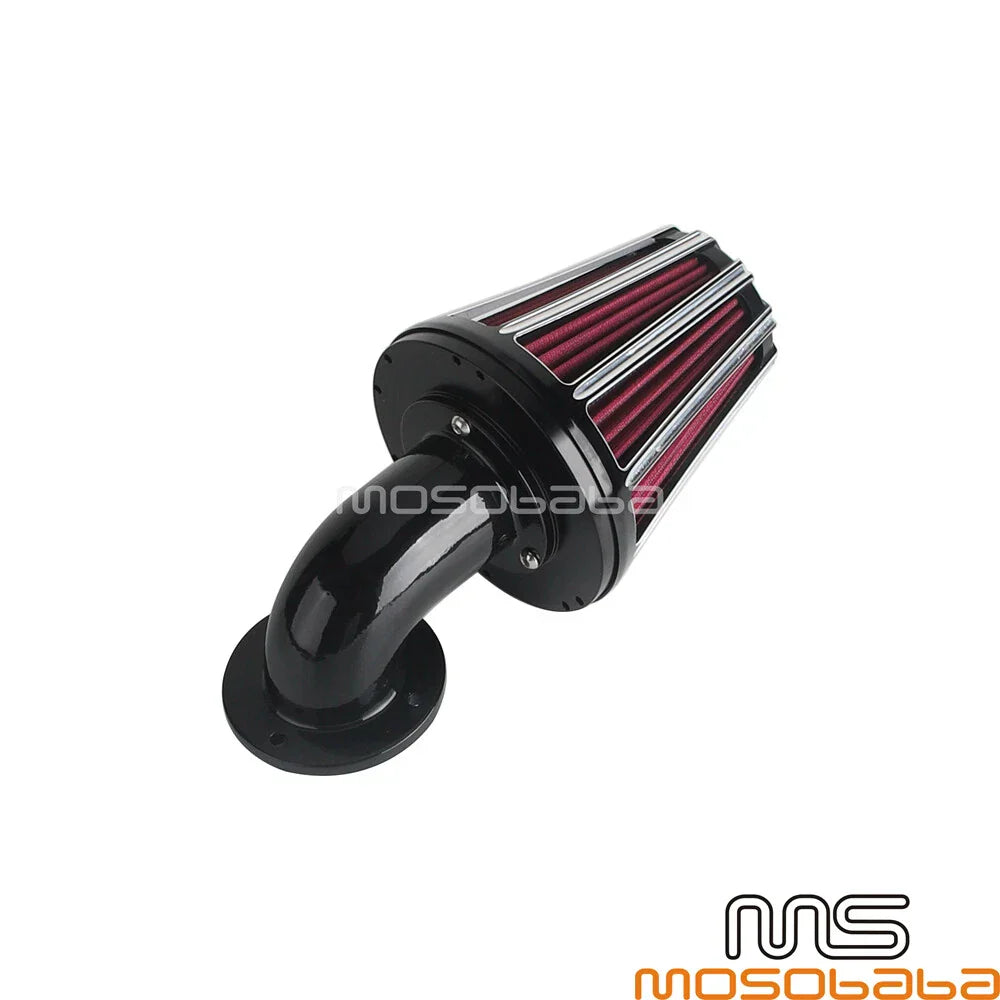 Black Air Filter Cleaner Intake Kit for Harley Road King FLHR (2004-2023)