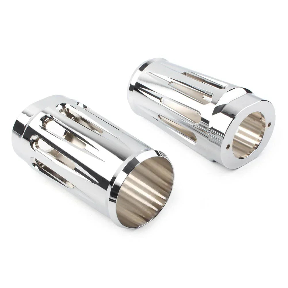 Chrome Fork Boot Slider Cover for Harley Touring Road King Glide (1980-2024)