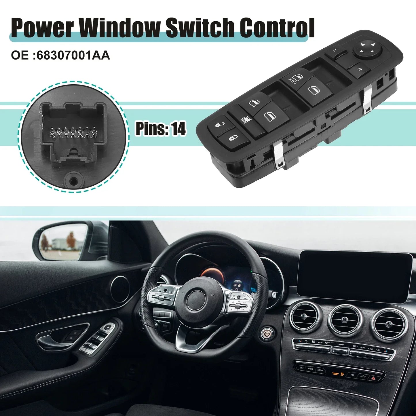 Front Driver Side Power Window Switch for Dodge Journey (2011-2020)