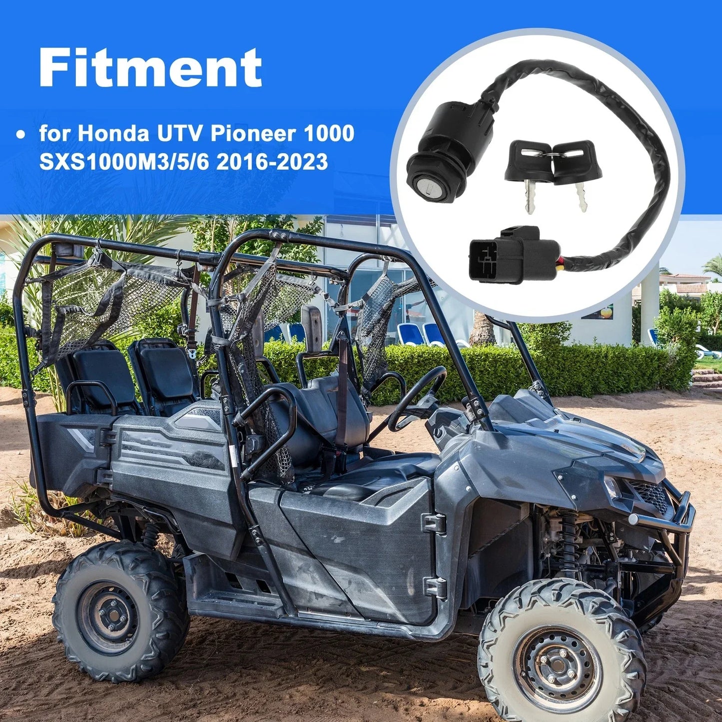 Ignition Key Switch for Honda UTV Pioneer 1000 (2016-2023)
