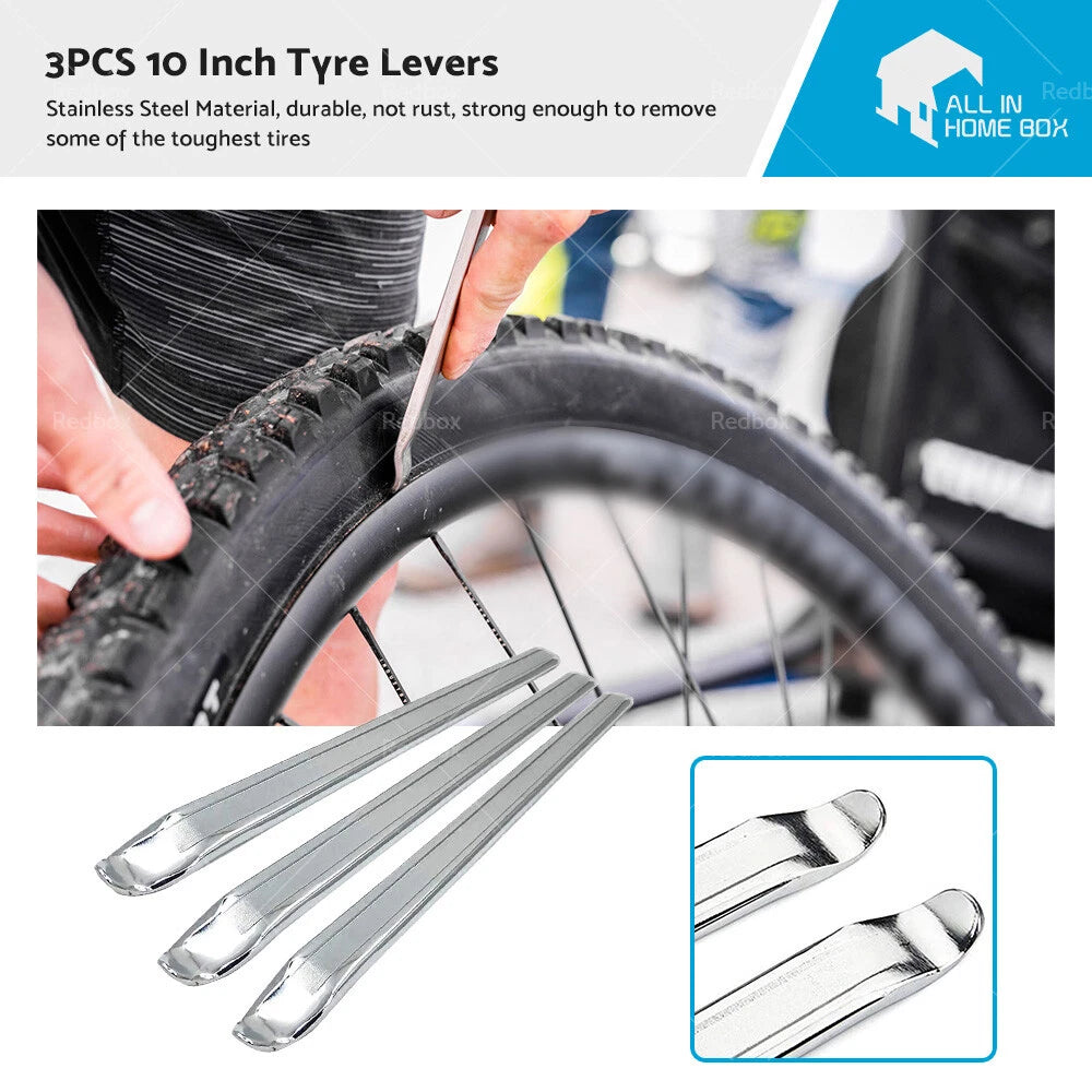 3 x 10" Tire Lever Bars for Car Bike Motorcycle - Chrome