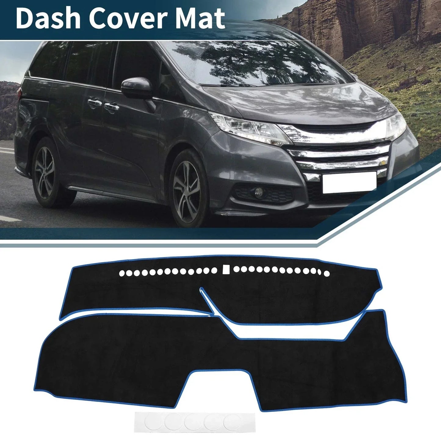 Dashboard Cover Mat for Honda FREED GB5/6/7/8 2016-2024 Protector Black Blue
