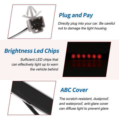 Black LED Third Brake Light for Honda Civic EX 2 Door Coupe (2001-2005)