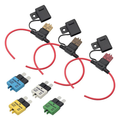 Manual Reset Blade Circuit Breaker w/ Holder for Boat Truck SUV Motorcycle